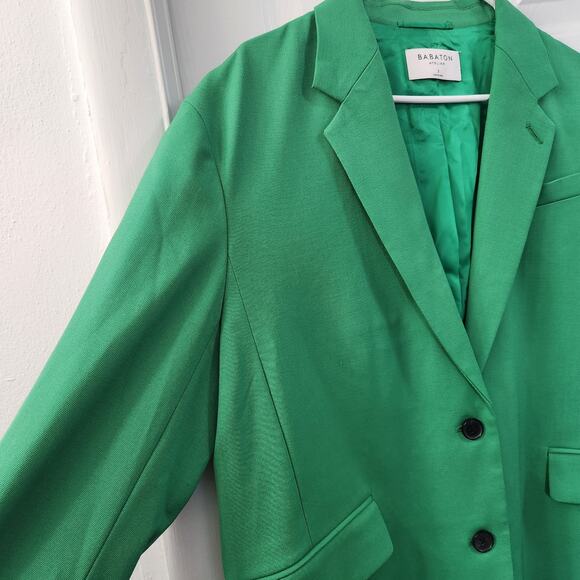 BABATON Atelier‎ Aritzia Vogue Oversized Blazer 2/M Green Preppy Career Office - Picture 4 of 9